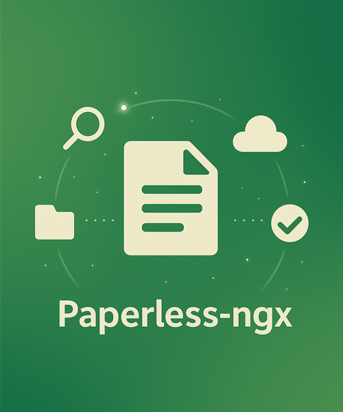 Paperless-ngx – Belege scannen, per OCR durchsuchen und automatisch strukturiert ablegen; Ordnung und schnelle Treffer.